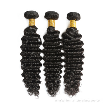 10a Grade Hair Brazilian Virgin Human Hair Bundles Deep Wave 100% Human Hair Bundles High Quality